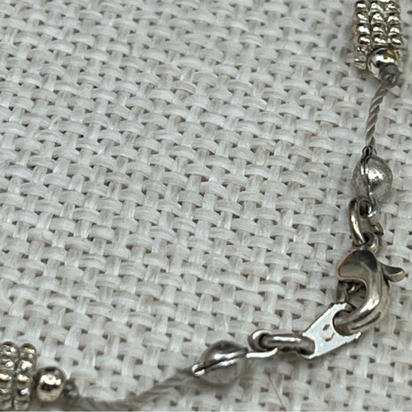 Vintage 1980s-90s Gold & Silver-Tone Beaded Cord Bracelet - Picture 11 of 14